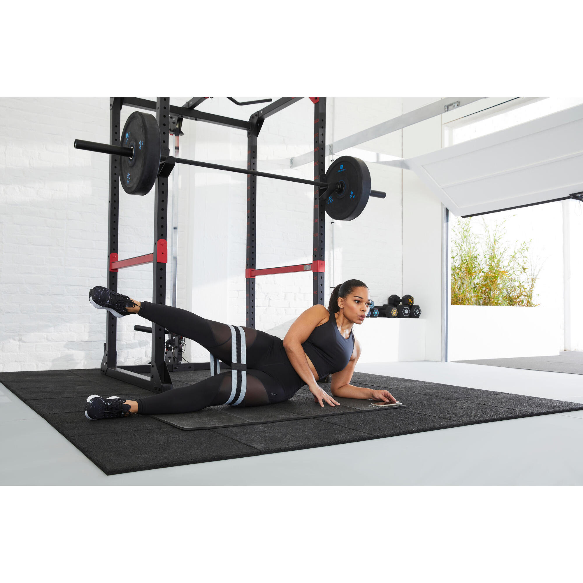 Banco musculación con rack plegable Corength