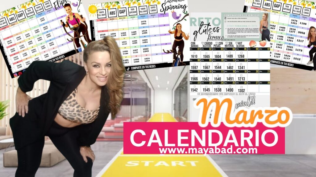 RETO GLUTEOS FIRMES+ Calendario Mensual