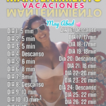 Calendario AGOSTO + Reto MANTENIMIENTO VACACIONES