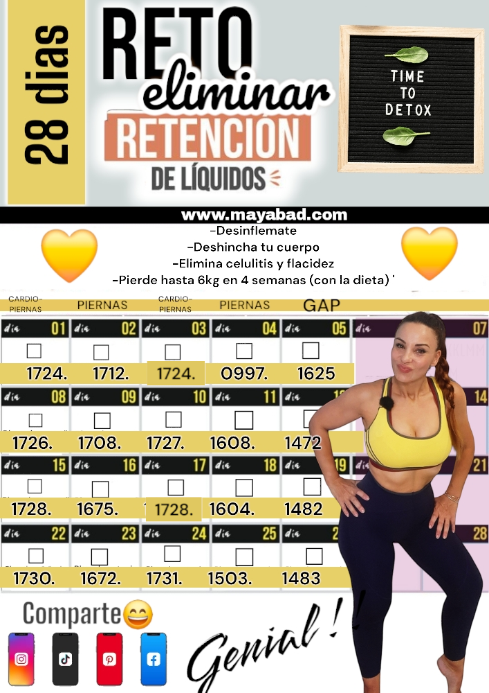 RETO ELIMINAR RETENCION DE LIQUIDOS en 28dias