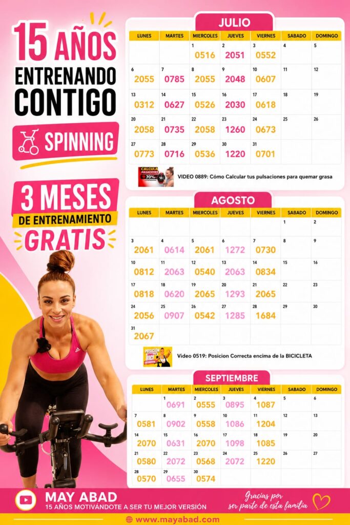 15 años con sesiones de spinning